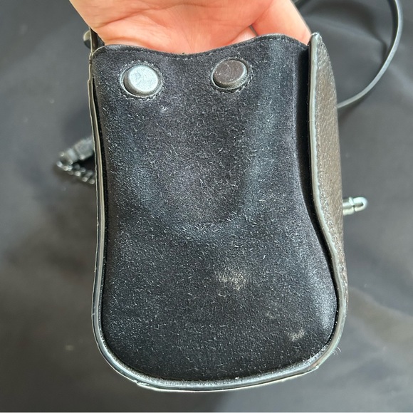 COACH Faye Crossbody Purse Bag All Black Pebbled Leather Flap F1880-F22349 - Picture 12 of 16